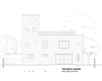 The Brick Abode - East Side Elevation - Alok Kothari Achitects